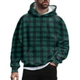 thumbnail image 2 of Patlollav Mens Autumn Sweaters Clearance Hooded Pullover Retro Sports Tops, 2 of 6