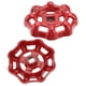 thumbnail image 3 of ColoMX 2 piezas de grifo exterior de metal con mango redondo y brocha cuadrada de 6 x 6 mm para jardín, uso doméstico, color rojo, 3 of 8