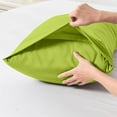 thumbnail image 4 of Ke1Clo Cooling Pillow Cases Queen Size Set of 2, Soft Brushed Microfiber Breathable Cooling Pillow Case for Hot Sleepers with Envelope Closure, Green Pillow Cases, 4 of 6