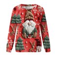 thumbnail image 5 of Jsaierl Merry Christmas Sweatshirts Womens Plus Size Xmas Print Sweatshirt Trendy Pullover Sweater Tops Crewneck Tunic Long Sleeve Shirts Christmas Gifts, 5 of 5