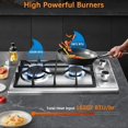 thumbnail image 2 of Disaenvir 2 Burner Propane Cooktop - 12 Inch Stainless Steel Gas Stove for LPG/NG Dual Fuel, Portable Gas Burner with Flame-out Protection for Apartment, Kitchen, RV, Indoor, Outdoor 110V Plug in, 2 of 8