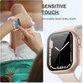 thumbnail image 4 of [3Pack] for Apple Watch Screen Protector Case SE 2022 Series SE 6 5 4 44mm, iWatch Protective Face Cover, Tempered Glass Film Hard PC Bumper for Women Men, Ultra-Thin Guard 44 mm, 4 of 5