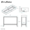 thumbnail image 5 of Pierre 40 Single, Freestanding, Open Shelf, Matte Black Metal Frame Bathroom Vanity, 5 of 12