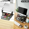 thumbnail image 4 of Under Desk Drawer Organizer No Drilling Under Desk Storage Drawer Organizer Metal Under Desk Drawer Suitable for Home and Office(13 Inch), 4 of 7