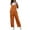 Orange, variant on Lisingtool Womens Overalls Solid Women's Jumpsuit Retro Casual Pocket Long Wide Leg Lace up Women's Jumpsuits for Women Dressy Black