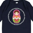 thumbnail image 4 of Inktastic Matryoshka Russian Cute Pink Nesting Doll Girls Long Sleeve Baby Bodysuit, 4 of 5