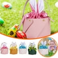 thumbnail image 7 of Easter Bunny Basket Bags Bulk, Rabbit Ear Velvet Drawstring Candy Bags - PU Basket Buckets for Kids Egg , Candy Party Supplies, Toy Storage & Easter Decoration, 7 of 7