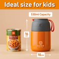 thumbnail image 3 of Insulated Food Flask - 530ml Stainless Steel Jar for Hot and Cold Meals &acirc;?? Double-Wall Insulation, Thermal Food Container for School, Office, Trave, 3 of 9