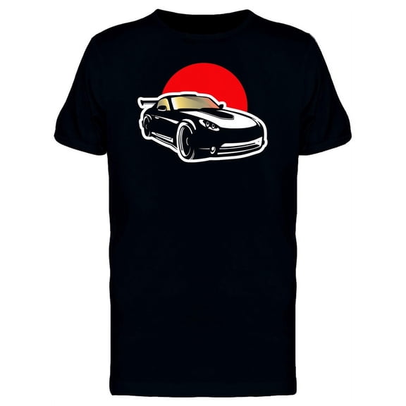 Car On A Red Circle T-Shirt Men -Image by Shutterstock, Male 4X-Large