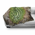 thumbnail image 3 of Plant Soft Flannel Fleece Blanket, National Flower of Lesotho South of Africa Aloe Polyphylla Spinning Spiral Aloe Vera, Cozy Plush for Indoor and Outdoor Use, 70" x 90", Multicolor, by Ambesonne, 3 of 6