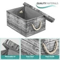 thumbnail image 5 of Sorbus Fabric Wooden Pattern Storage Box with Lid - Grey (2 Pack), 5 of 7