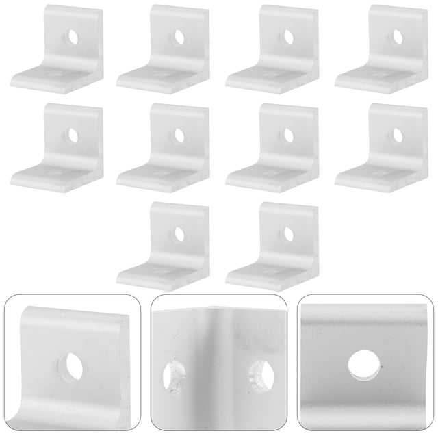 Mobutofu 10Pack Aluminum Profile Accessories L Shape Connection Pressed Angle Brackets for Robotics Projects 4x4cm