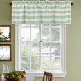 thumbnail image 3 of Sage Green Striped Curtain Valances for Windows, Kitchen Valance Window Treatments Panel 2 Pack, Farmhouse Vintage Stripes Rod Pocket Short Curtains for Bathroom Bedroom 42 x 18 Inch, 3 of 8
