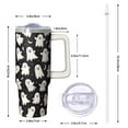 thumbnail image 2 of 30oz Halloween Tumbler with Straw and Lid Spooky Ghost Candy Travel Coffee Tumbler Cup with Handle for Spooky Halloween Gifts, 2 of 5