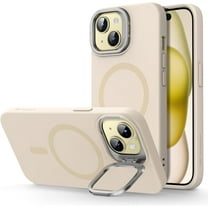 ESR iPhone 15 Pro Max Case Cloud Silicone MagSafe with Stash Stand Military-Grade Protection, Tan