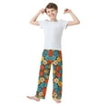 thumbnail image 2 of FORMRS Boys Pajama Pants with Pockets Size 11-12Y Kids Lounge Sleep Bottoms, Blooming Flowers, 2 of 8