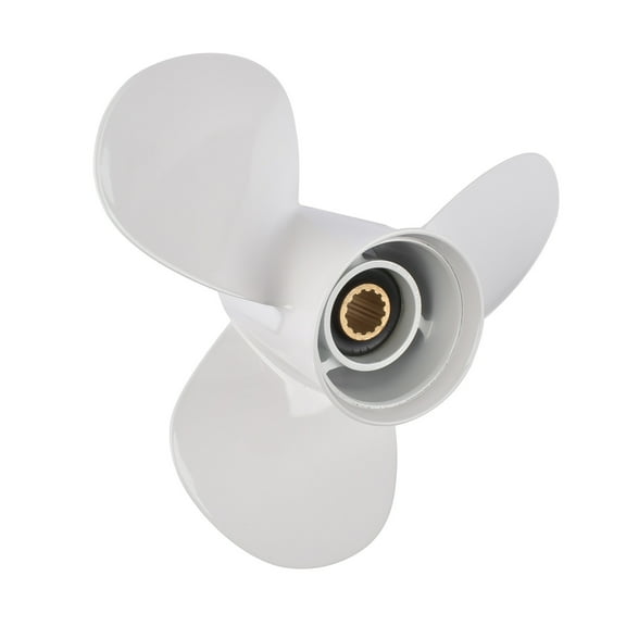 NEWZQ Aluminum Alloy Boat Engine Propeller for Yamaha 30hp 40hp 50hp 60hp Outboard 3 Blades White