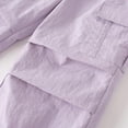 thumbnail image 5 of HOMADLES Cargo Pants for Girls Parachute Baggy Elastic Waist Multiple Pockets Cargo Pants Purple 10 T, 5 of 5
