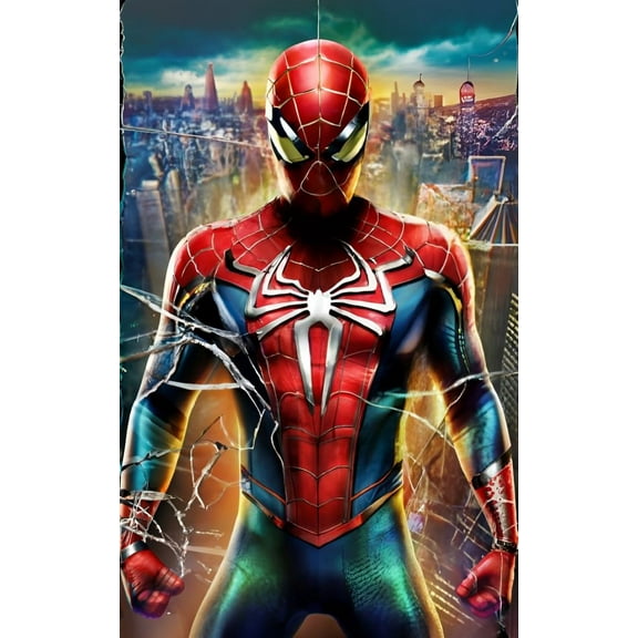 Spider-Man Diamond Art Painting Kits, Diamond Art, Full Drill 5d Diamond Dots Kits Gem Art for Adults Wall Home Decor(12"x16")