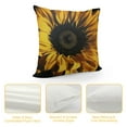 thumbnail image 4 of GOSMITH  Throw Pillow Covers Sunflower Yellow Black Sun Flowers Decor Pillowcases Square Hidden Zipper Home Cushion Decorative Pillowcase, 4 of 5