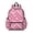 Pink Plaid Baseball Pattern, variant on Softballs and Text Black Pattern Cute School Backpack with Padded Back and Adjustable Shoulder Straps 13.4"x11"x4.7"