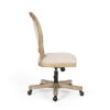 thumbnail image 5 of GDF Studio Westby French Country Upholstered Swivel Office Chair, Beige Fabric and Natural, 5 of 11