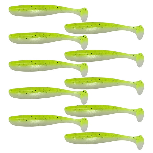 Bangcool 10 Pcs Appâts de Pêche Réalistes en Plastique Pailleté Leurre de Pêche Crankbait