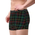 thumbnail image 4 of Disketp Buffalo Plaid Dark Green Men'S Boxer Briefs,Soft And Breathable Cotton Underwear With Comfortflex Waistband, 4 of 9