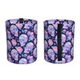 thumbnail image 2 of Naloa crystal Skull flower Car Trash Can Garbage Car Accessories Trash Can Car Waste Bin for for Driver and Passenger Any Vehicle, 2 of 7