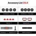 thumbnail image 6 of Adjustable Dumbbell Set 20-80lbs, 4-in-1 Home Gym Equipment with Barbell Kettlebell Stand for Strength Training, 6 of 7
