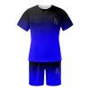 TSADFHJI Men's Track Suits Men's Gradient Short Sleeve Shorts with Heart Print Short Sleeve Shorts Xxxl Blue