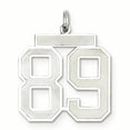 thumbnail image 1 of Sterling Silver Satin Number 89 Charm Pendant, 1 of 2