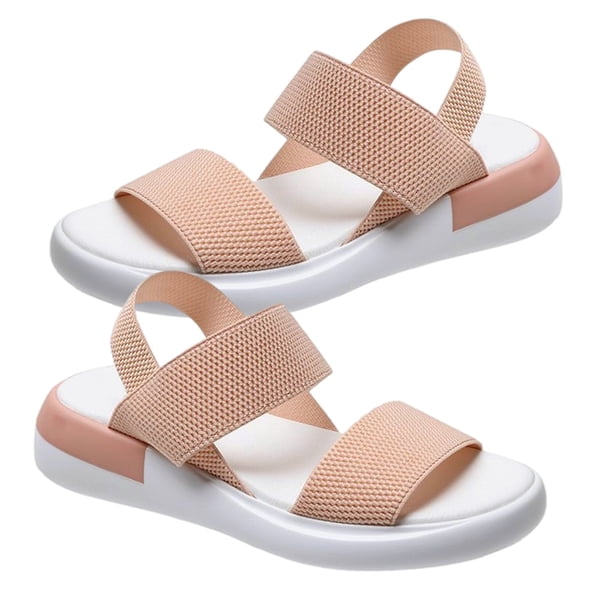 Qarigey 1 par de zapatos con correas elásticas, sandalias deportivas de verano, calzado informal transpirable, sandalias, regalos para playa al aire Calzado Rosado Größe 36 Qarigey AP011265-14
