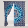 thumbnail image 4 of Boho Floral Blackout Curtains Bohemian Mandala Drapes Decor for Bedroom Living Room Window Drapes Top Room Darkening Curtains 2 Panel Set 90 X 40 Inches, 4 of 4