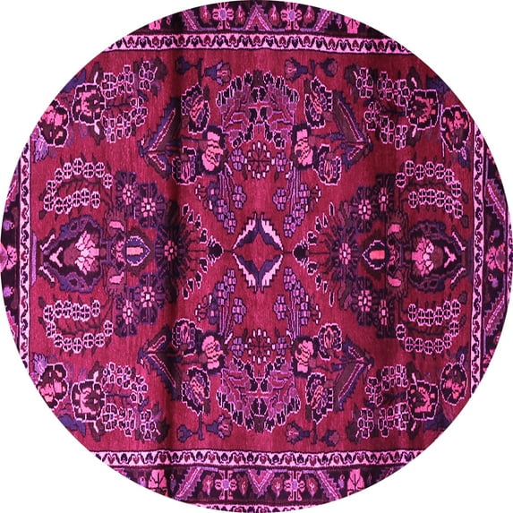Ahgly Company Indoor Round Persian Pink Traditional Area Rugs, 8' Round
