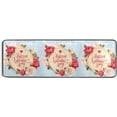 thumbnail image 5 of Dreamtimes Happy Valentine Day Rose Hallway Runner Rug 2'x6' Kitchen Rug with Rubber Backing Red White Floral Flowers Non Slip Entryway Rug Runner Soft Area Rug for Hallway Bedroom Kitchen, 5 of 6
