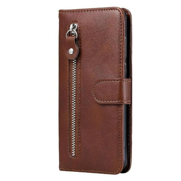 Estuche de Cuero PU con Cierre para Google Pixel 6 5G , Funda Protectora con Billetera y Correa