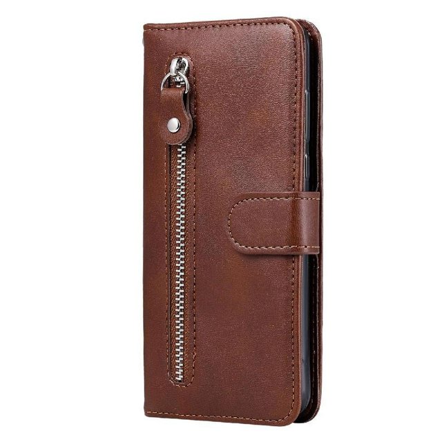 Estuche de Cuero PU con Cierre para Samsung Galaxy A73 5G , Funda Protectora con Billetera y Correa