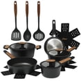 thumbnail image 1 of Juego de utensilios de cocina Oster Platinum Oxburg 14 piezas de aluminio negro, 1 of 6