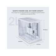 Lian Li O11DMIV2W Mini Tower ATX Case White Tempered Glass