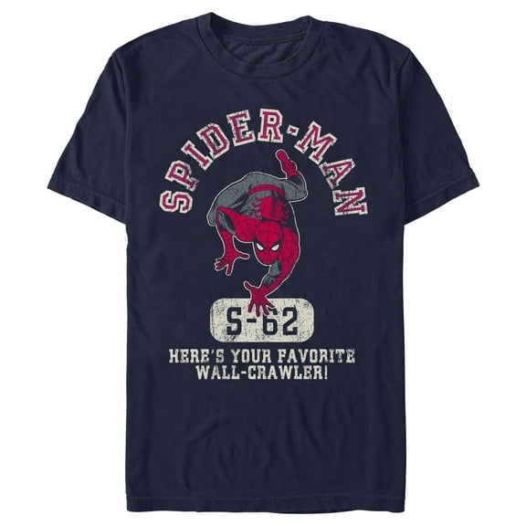 Men's Spider-Man Wall-Crawler Distressed Graphic T-Shirt