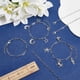 thumbnail image 3 of 1 caja de 12 pulseras de eslabones de cadena de plata con clip de papel, pulsera de cadena de acero inoxidable 304 con extensión de plata y cierre de pinza de langosta., 3 of 7