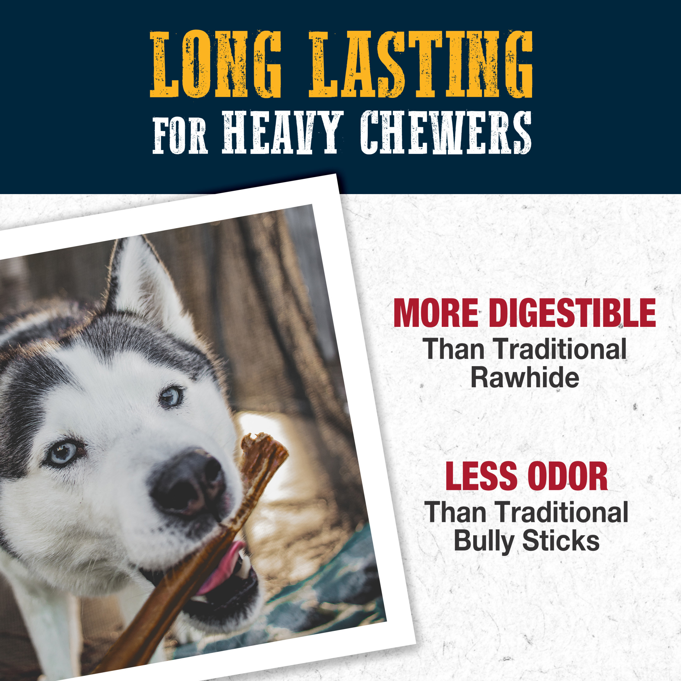 Cadet Bully Hide Sticks Dog Treats, 4 Count photo 4