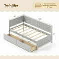 thumbnail image 3 of Costway Twin Size Daybed with 2 Storage Drawers Slats Support & Guardrails Sofa Bed Gray, 3 of 10