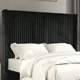 thumbnail image 5 of Furniture of America Cafein Adult King Extra Tall Tufted Fabric Wingback Mattress Ready Bed, Black, 5 of 6