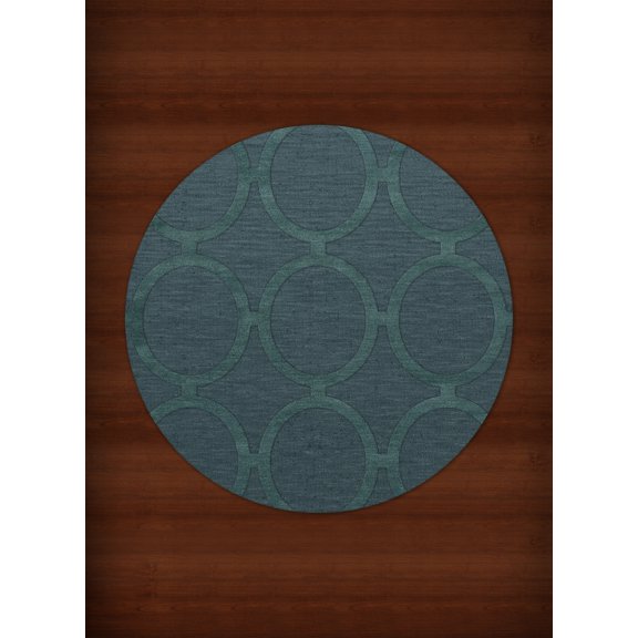 Dalyn Dover Area Rug DV14 Dv14 Teal Circles Rings 8' x 8' Round