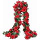 thumbnail image 1 of Guirnaldas Artificiales de Flores Falsas de Vid de Rosa de Seda para Colgar, Decoración para Día de la Madre, Boda, Fiesta, Jardín (Rojo), 1 of 4