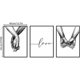 thumbnail image 5 of BR Pósteres con citas de amor en blanco y negro, juego de 3, lienzos para pared para decoración de dormitorio y sala de estar, no necesita marco, 5 of 5