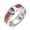 Skull, variant on Unisex Stainless Steel Ring Wood Inlay Tree Of Life Cross Skull Freemason Design Half Circle Gift Travel Bonus