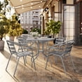 thumbnail image 3 of BizChair Silver Metal Restaurant Stack Chair with Aluminum Slats, 3 of 12